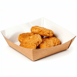 Упаковка бумажная для гамбургера, фри, чиабатты 550 мл 139*139*42 мм ECO Tray "Pure Kraft"