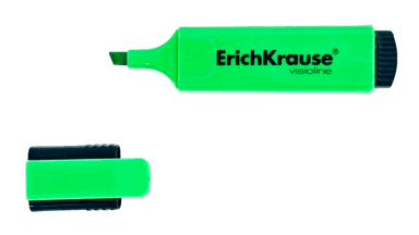 Маркер текстовыделитель ErichKrause V-12, 0.6-5.2 мм, флуоресцентные чернила на водной основе, зелёный
