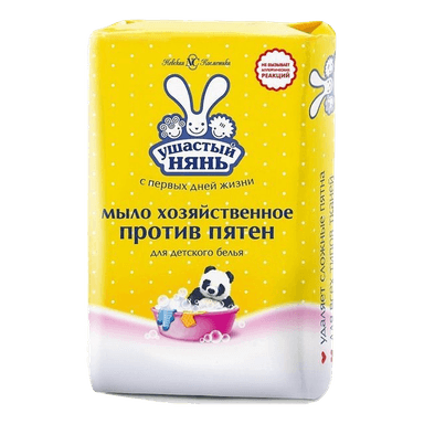 Мыло кусковое хозяйственное 180 г "Ушастый Нянь" против пятен