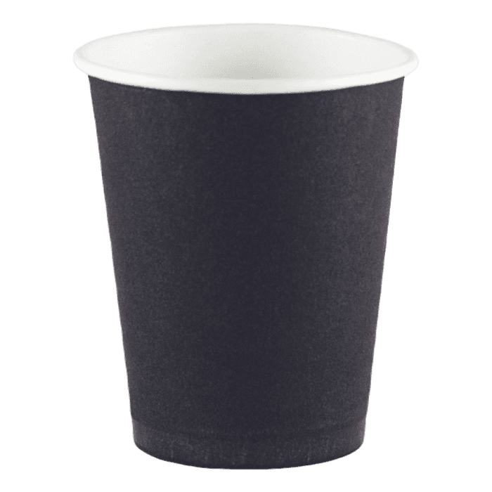 Стакан бумажный 350 мл БЕЗ РИС. ЧЕРНЫЙ D-90 мм АВ