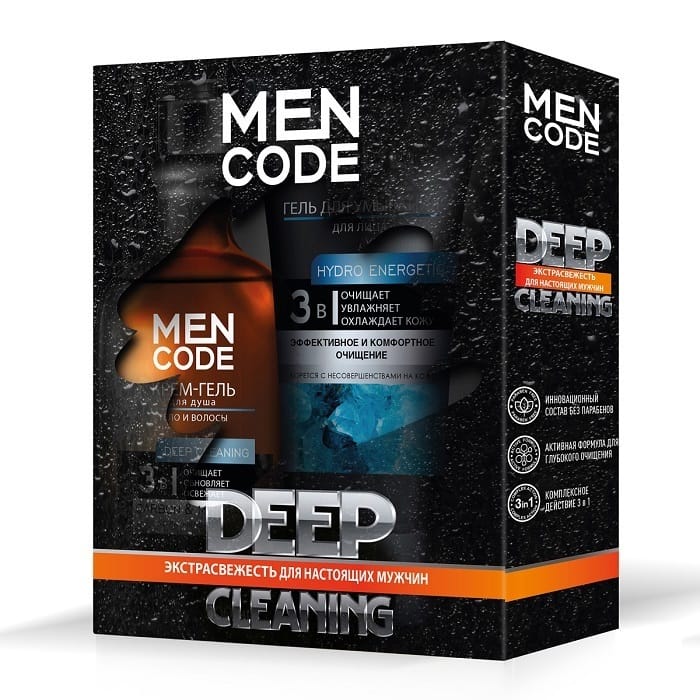 Подарочный набор "Men Code" Deep Cleaning/Гель для душа 300 мл + гель для умывания 150 мл Подарочный набор "Men Code" Deep Cleaning/Гель для душа 300 мл + гель для умывания 150 мл