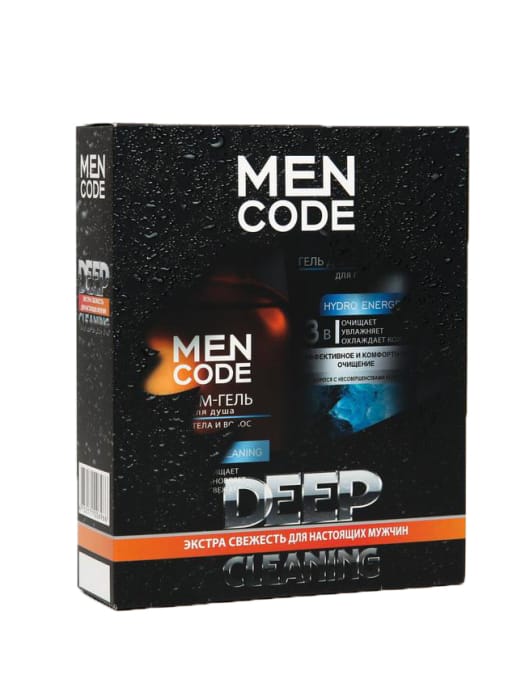 Подарочный набор "MEN CODE" Deep Cleaning/Крем-гель для душа DEEP CLEANING 300мл + Гель для умывания H Подарочный набор "MEN CODE" Deep Cleaning/Крем-гель для душа DEEP CLEANING 300мл + Гель для умывания H