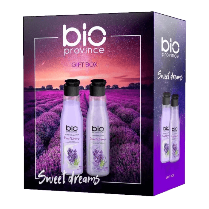 Подарочный набор "BIOPROVINCE" Sweet Dreams: Гель для душа 135 мл + Молочко для тела 135 мл Подарочный набор "BIOPROVINCE" Sweet Dreams: Гель для душа 135 мл + Молочко для тела 135 мл