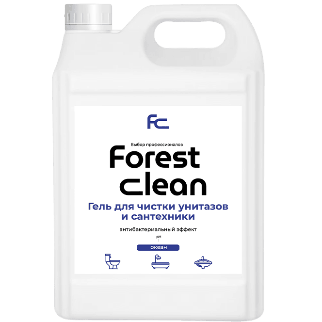 Гель для чистки унитаза 5 л канистра концентрат "FOREST clean", Океан Гель для чистки унитаза 5 л канистра концентрат "FOREST clean", Океан
